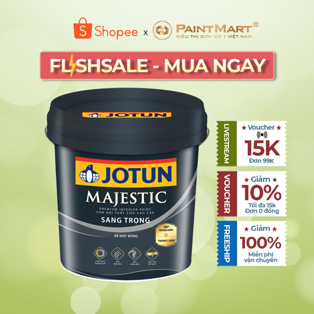 Sơn tường trong nhà JOTUN Majestic 1 lít đẹp sang trọng bóng (Sơn nội thất)