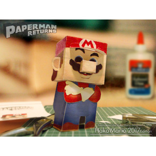 Mô hình giấy 3d nhân vật - hako mario - super mario bros game