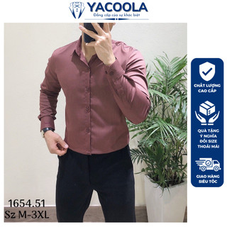  Áo sơ mi trơn dài tay nhiều màu vải sợi tre chống nhăn thời trang công sở Yacoola YH4-1654 Sơ mi nam cao cấp 2024 