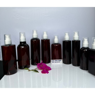 Chai xịt giọt chiết mỹ phẩm - chai lọ nhựa pet nâu / trong suốt đầu xịt nhỏ giọt 300ml 250ml 200ml 150ml 100ml 50ml