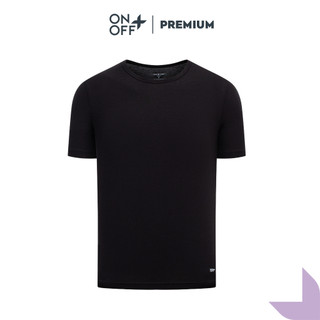 Áo thun nam cotton compact premium cổ tròn trống nhăn onoff - 18is23s013