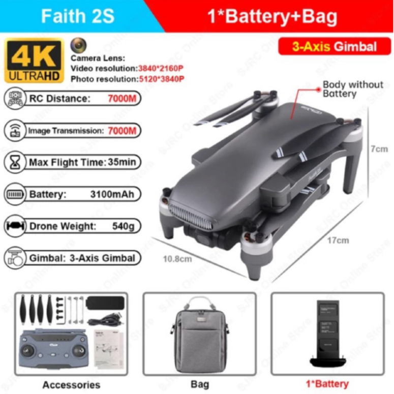 Flycam Cfly Faith 2 Pro 2023  - Faith 2 Se - faith mini - Camera 4K - 32 phút - bảo hàng 3 Tháng | BigBuy360 - bigbuy360.vn
