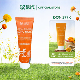 Sữa Tắm Thảo Dược Hữu Cơ Gừng Nghệ COCAYHOALA VIETNAM -TẠM BIỆT MỤN LƯNG - Travelsize 50g