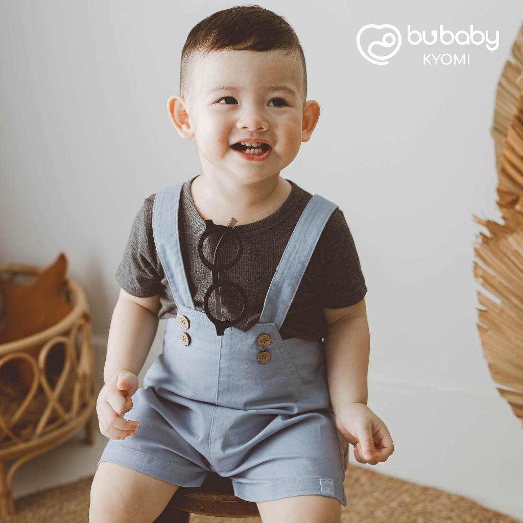BU Baby - Quần yếm đùi bé trai Kaki cho bé từ 1 đến 5 tuổi BCT433202 - Quần áo BU Baby chính hãng