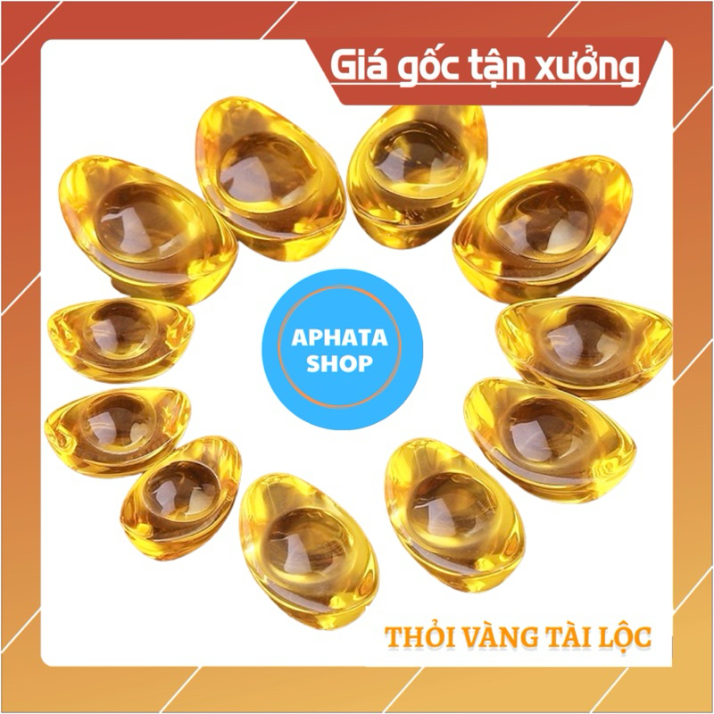 Thỏi vàng tài lộc thần tài may mắn trang trí phong thủy nhà cửa thờ cúng