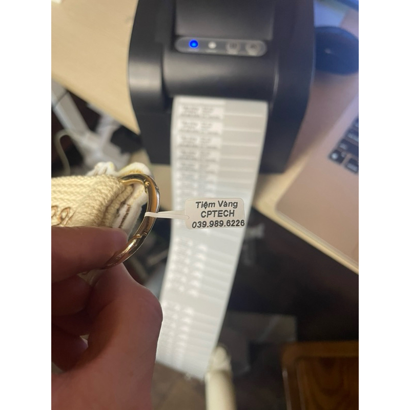 Giấy in tem phụ kiện trang sức 20*10mm cho máy Xprinter XP 350B - Giấy in nhiệt trang sức 20*10mm