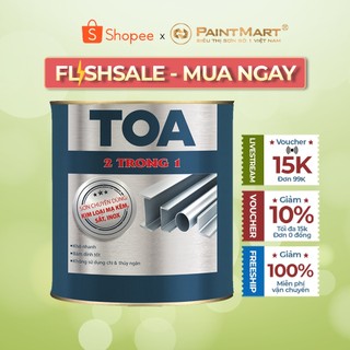 Sơn sắt mạ kẽm TOA 2in1 độ phủ tuyệt đối, bền với nắng gió 800ml