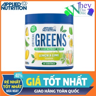 Chất xơ Critical Greens Applied Nutrition 30 Servings 150Gr vị Chanh - Bột rau củ bổ sung chất xơ và vitamin