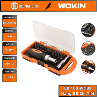 Bộ vít 26 cây, bộ tua vít đa năng 26 chi tiết 206526 wokin tools chrome vanadium dùng để tháo lắp, sửa chữa và lắp ráp