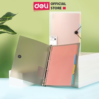 Bìa Còng A5 B5 A4 Deli, Bìa Sổ Còng Đã Đục Lỗ Làm Sổ Caro Bullet Journal, Kèm Tab Phân Trang, Còng Binder, Chống Nước
