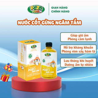 Nước cốt gừng, tràm, khuynh diệp, muối hồng himalaya  tắm bé Pozo Baby Care