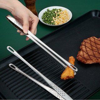 Kẹp gắp thức ăn đầu tròn chất liệu inox bền bỉ