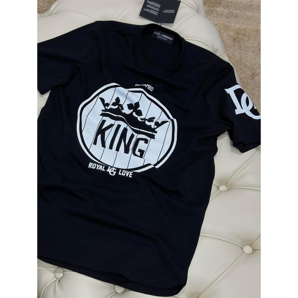 Áo Phông Nam DG  King Vương Miện Mới Nhất - Áo Thun Nam DG In Chữ Chất Cotton Siêu Đẹp