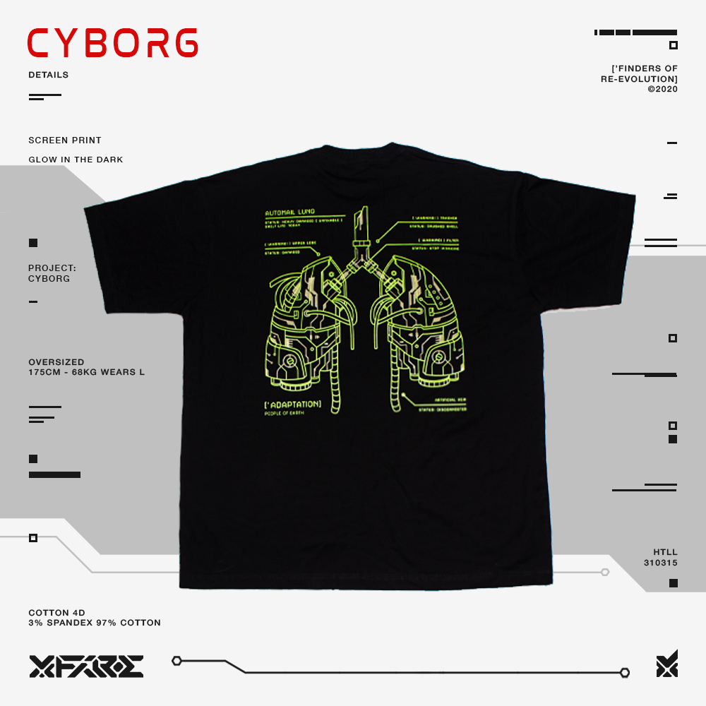 XFIRE CYBORG ADAPTATION TSHIRT IN BLACK