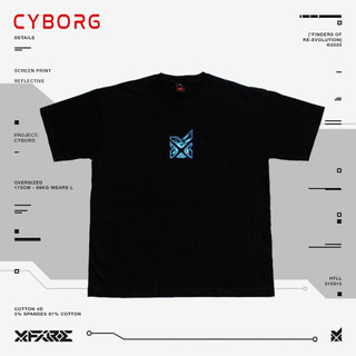 XFIRE CYBORG ELEVATION TSHIRT IN BLACK