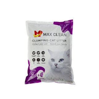 Cát vệ sinh cho mèo Max Clean, Cát đất sét hương Lavender, siêu vón, ít bụi, khử mùi tốt, 4kg 8 lít