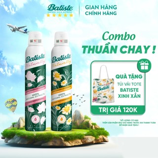  2 Chai Dầu Gội Khô Batiste 100% Naturally Tinh Chất Thiên Nhiên Giúp Tóc Hết Bết Dính, Tươi Mới 200ml