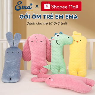 Gối ôm ngủ cho bé EMA - Thiết kế vỏ nhung ruột bông mềm mại, an toàn, dễ thương