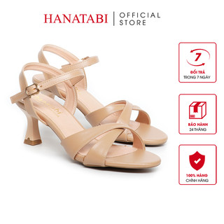 Giày Sandal Nữ Cao Gót 5cm Hanatabi Quai Chéo Hậu C Đế TA Bigsize (35-41) Mã HNSDG7F975