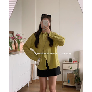 /𝙇𝙞𝙣𝙝𝙖𝙣𝙤𝙛𝙛𝙞𝙘𝙞𝙖𝙡/ ÁO SƠ MI CỔ NHỌN BUTTER 🇰🇷