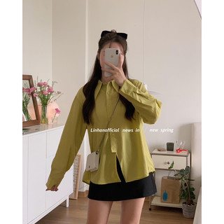 /𝙇𝙞𝙣𝙝𝙖𝙣𝙤𝙛𝙛𝙞𝙘𝙞𝙖𝙡/ ÁO SƠ MI CỔ NHỌN BUTTER 🇰🇷