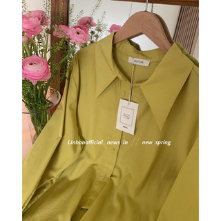 /𝙇𝙞𝙣𝙝𝙖𝙣𝙤𝙛𝙛𝙞𝙘𝙞𝙖𝙡/ ÁO SƠ MI CỔ NHỌN BUTTER 🇰🇷