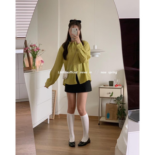 /𝙇𝙞𝙣𝙝𝙖𝙣𝙤𝙛𝙛𝙞𝙘𝙞𝙖𝙡/ ÁO SƠ MI CỔ NHỌN BUTTER 🇰🇷