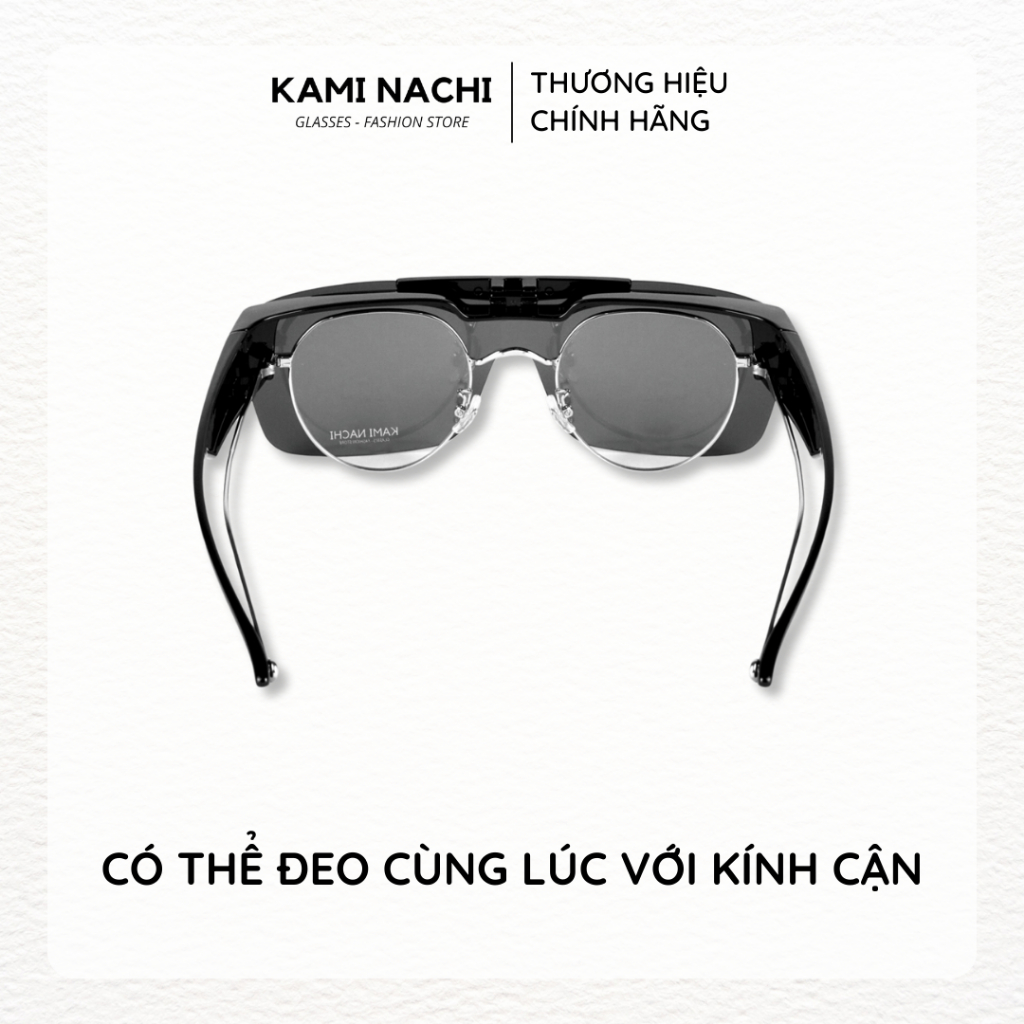 Gọng kính Shield Glasses chống phân cực, chống tia UV, có thể lật lên KAMI NACHI T8805