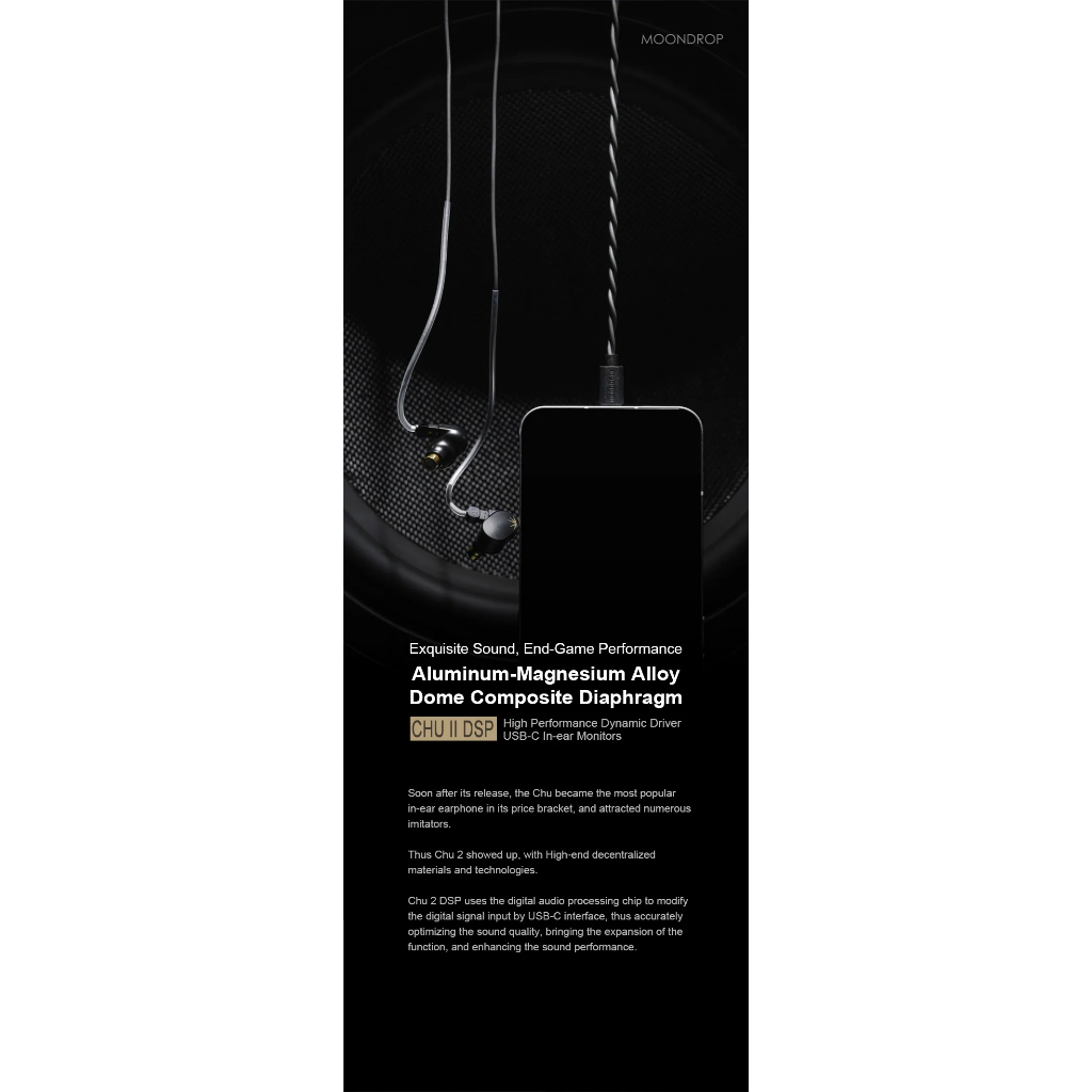 [NC] Tai Nghe In Ear MOONDROP CHU 2 DSP | NGHE TẠP | Type C | Có Mic | BigBuy360 - bigbuy360.vn