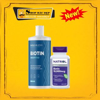 { MẪU MỚI } Comb Dầu Gội Biotin Shampoo Maple Holistics + Viên Uống Biotin CHÍNH HÃNG MỸ