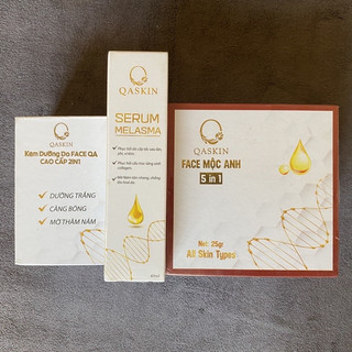 Combo bộ 3 dưỡng trắng da , ức chế mờ thâm nám qaskin
