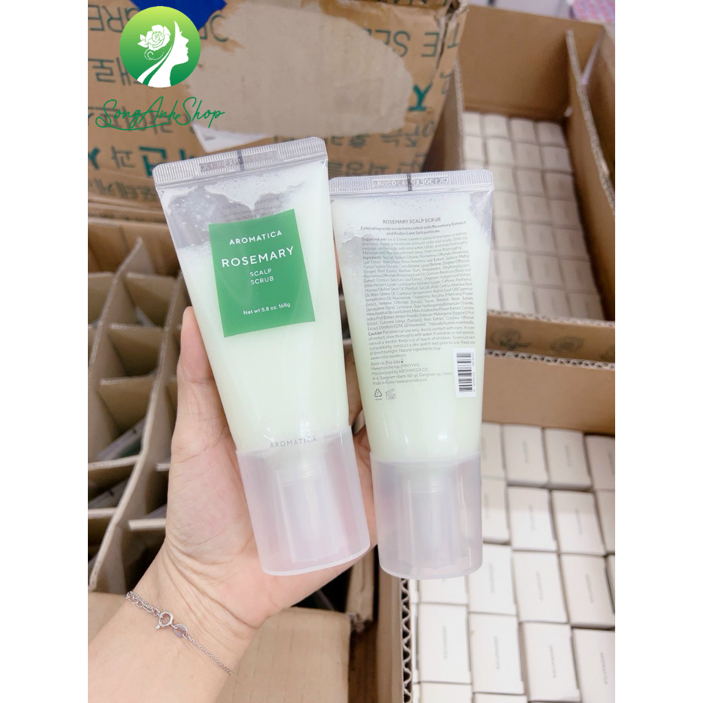 Tẩy tế bào chết da đầu AROMATICA ROSEMARY SCALP SCRUB