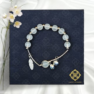 Vòng tay thạch anh mix charm LUCCY lắc tay phong thủy mang lại bình an, sức khỏe, hạnh phúc - VT036