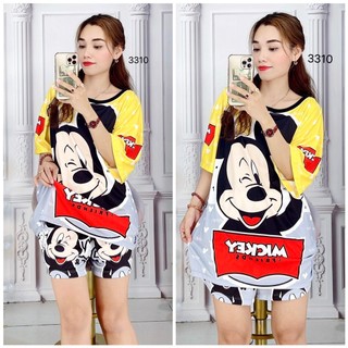 [HCM] (40-62kg) Đồ bộ đùi thun lạnh 3d hoạt hình H&N-MON MON-Phương Tipi. doraemon-mickey-kitty-snoopy-ku shin
