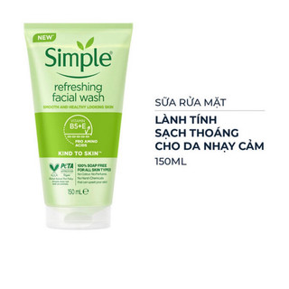 Sữa rửa mặt Simple lành tính sạch thoáng 150ml