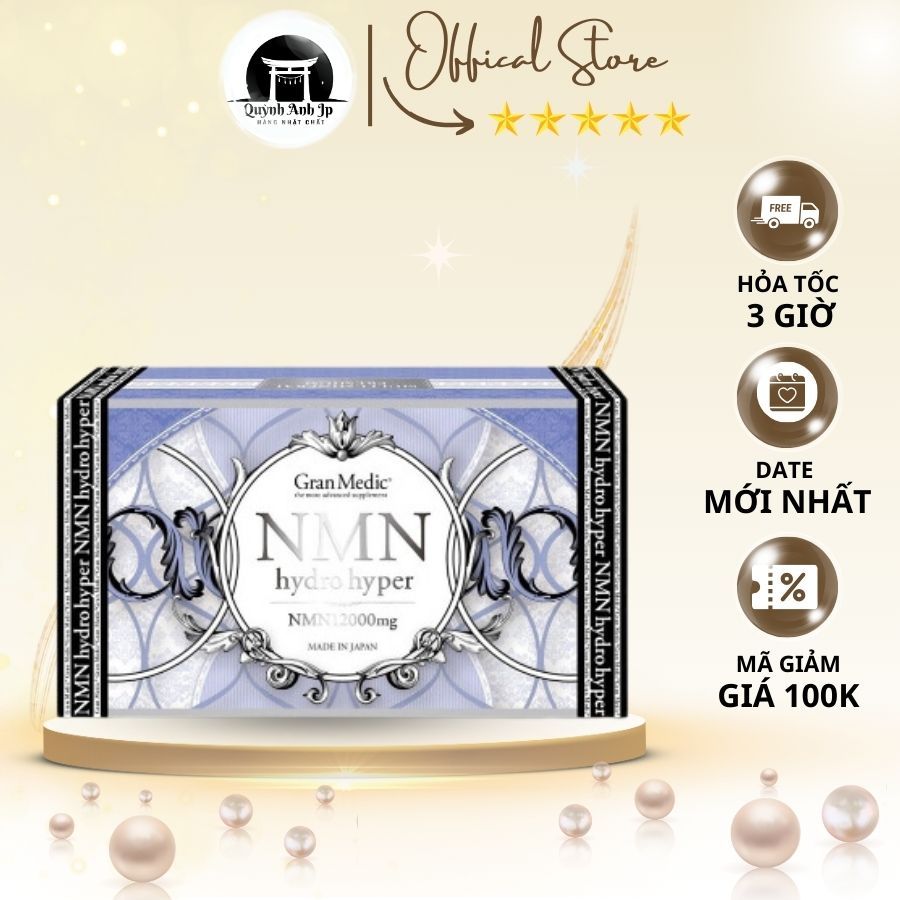 Viên Uống NMN 12000 Hydro Hyper Hộp 80 Viên