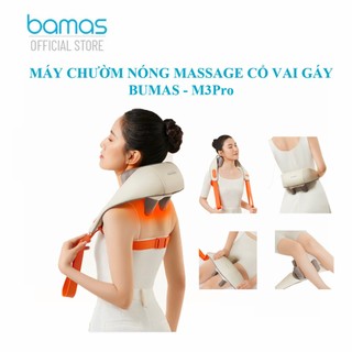 Máy Massage Cổ Vai Gáy Bumas M3 Pro, Nâng Cấp 8 Đầu Massage , Động Cơ Không Chổi Than Giảm Tiếng Ồn, Chườm Nóng Hiệu Quả
