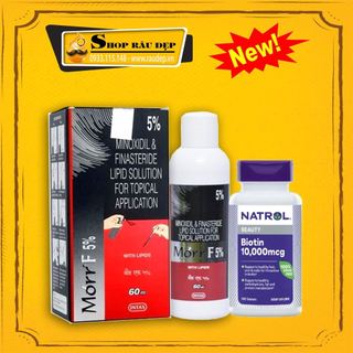 Combo Hỗ Trợ Mọc Tóc Hói Nhanh Morr F5 + Viên Uống  Biotin MẪU MỚI
