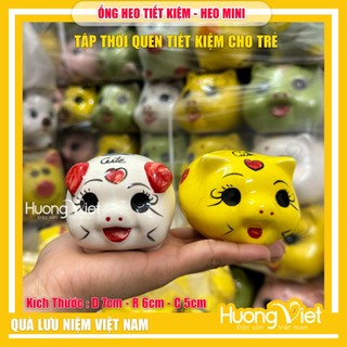 Ống heo tiết kiệm nhỏ, heo đất đựng vàng mini Nhí Nhỏng Nhẻo, heo đất mini cho bé tiết kiệm