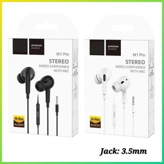 Tai nghe nhét tai có dây M1 Pro có nút chỉnh âm thanh Jack 3.5mm