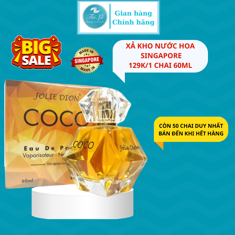 Nước Hoa Singapore Nữ CoCo - Jolie Dion (Eau De Parfum "EDP" 60ml)
