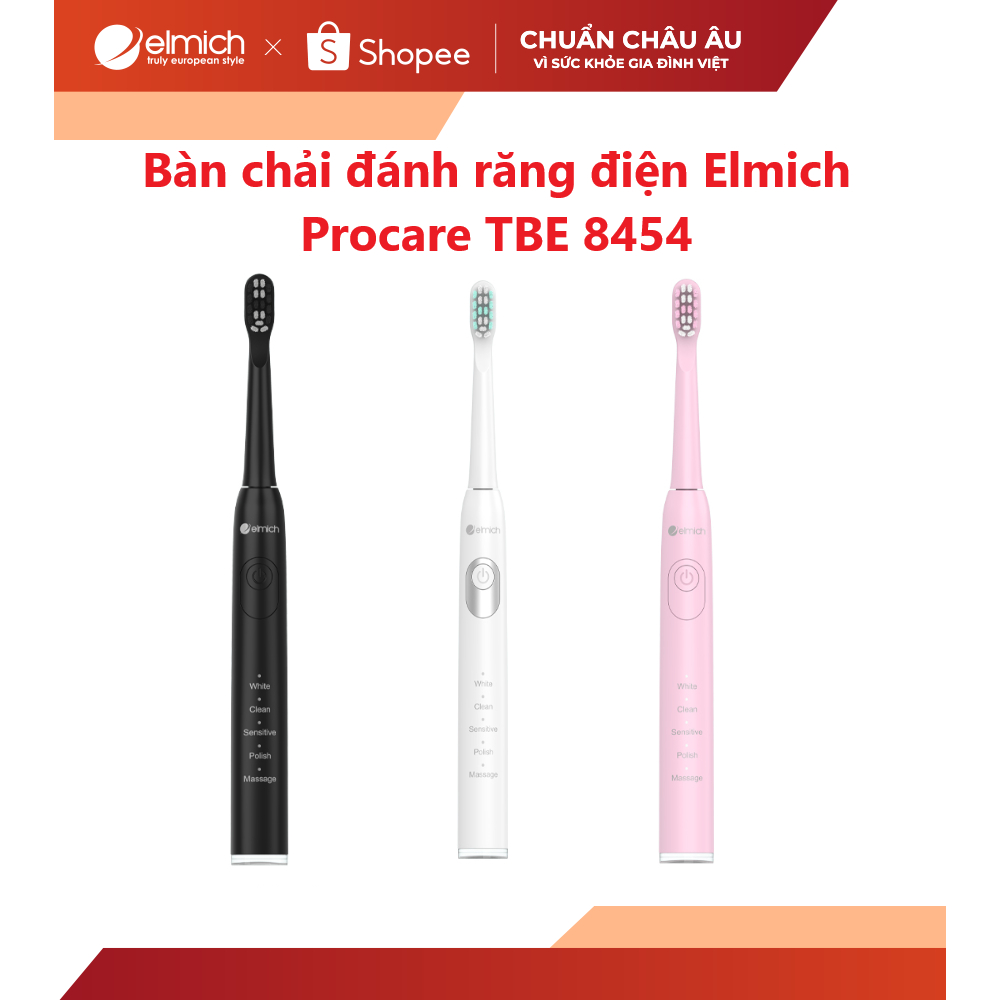 Bàn chải đánh răng điện Elmich Procare TBE8454( tặng kèm thêm 2 đầu bàn chải )