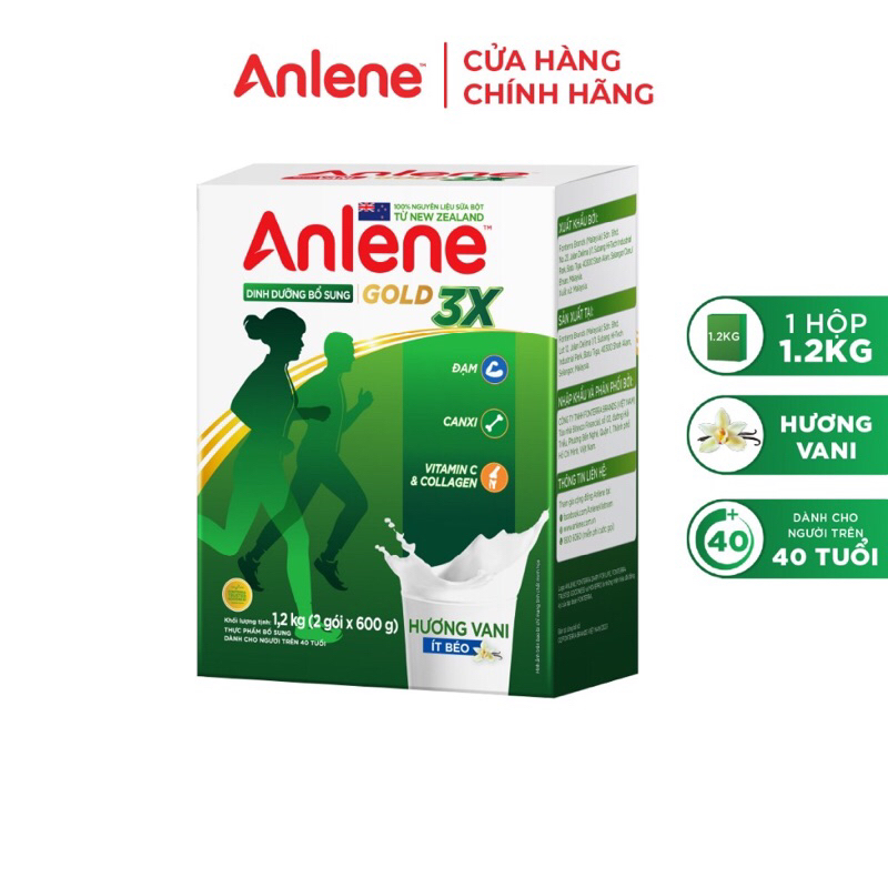 [FONTERRA] SỮA BỘT ANLENE GOLD 3X GIÚP XƯƠNG CHẮC KHỎE  1,2kg
