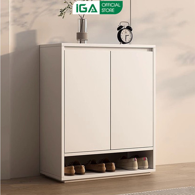 Tủ giày thông minh 2 cánh gỗ mdf phủ melamin phong cách minimalism thương hiệu IGA - Gp315