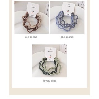Set 3 thun cột tóc màu pastel