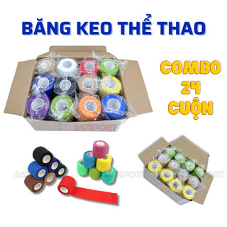 Băng keo quấn cổ chân thể thao Combo 24 cao su non đá bóng cuốn cổ tay hạn chế chấn thương tập luyện