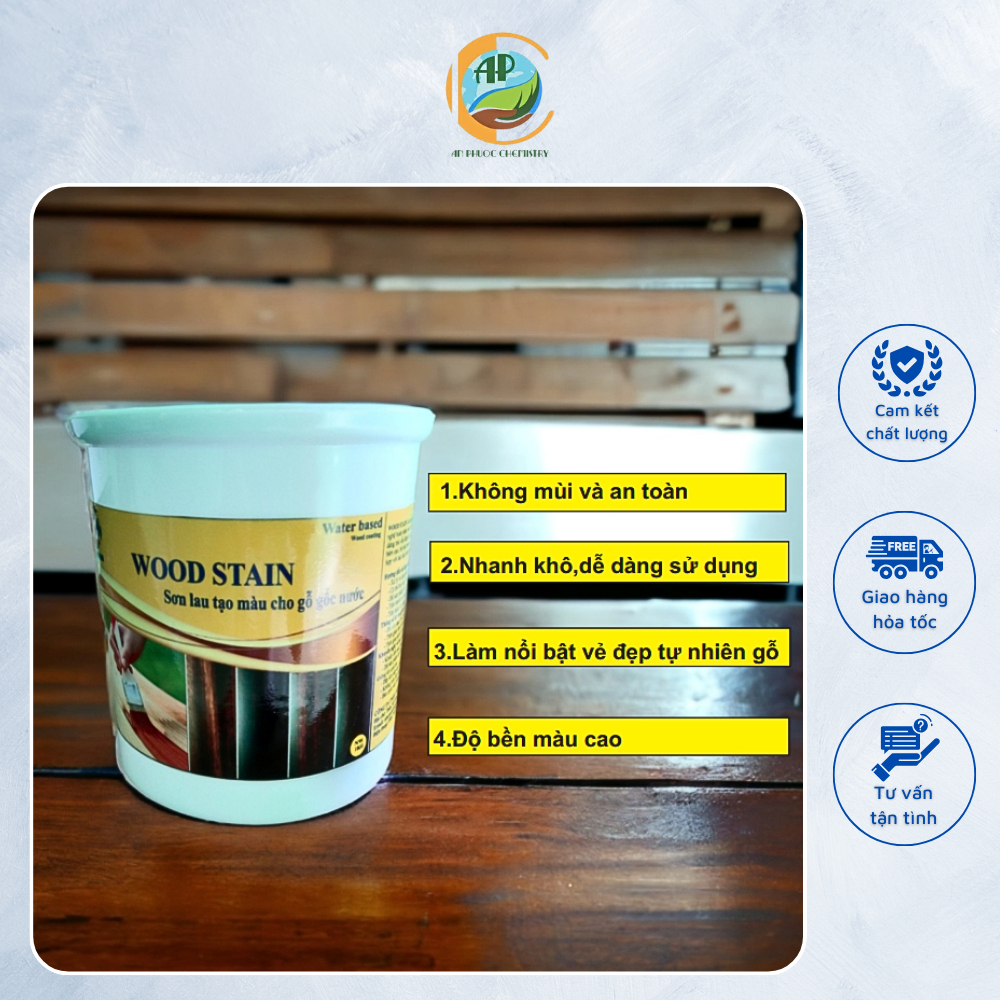 Sơn lau gỗ gốc nước,sơn lau gỗ hệ nước,Wood Stain,Sơn gỗ hệ nước