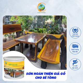 SƠN GIẢ GỖ BÊ TÔNG,Sơn giả gỗ hệ nước