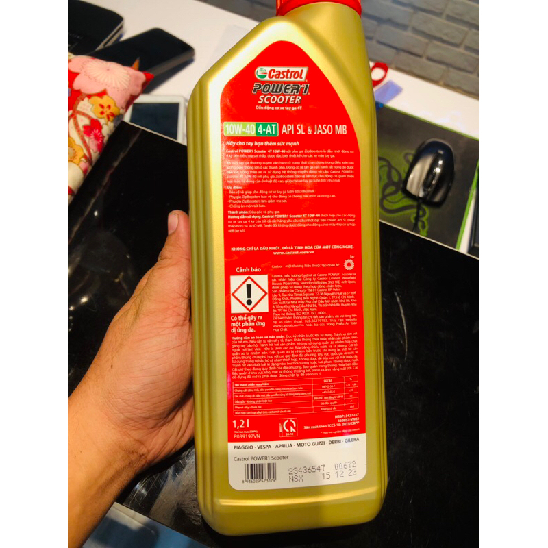 Nhớt CASTROL Đặc Dụng 1L2 Cho Piaggio Vespa