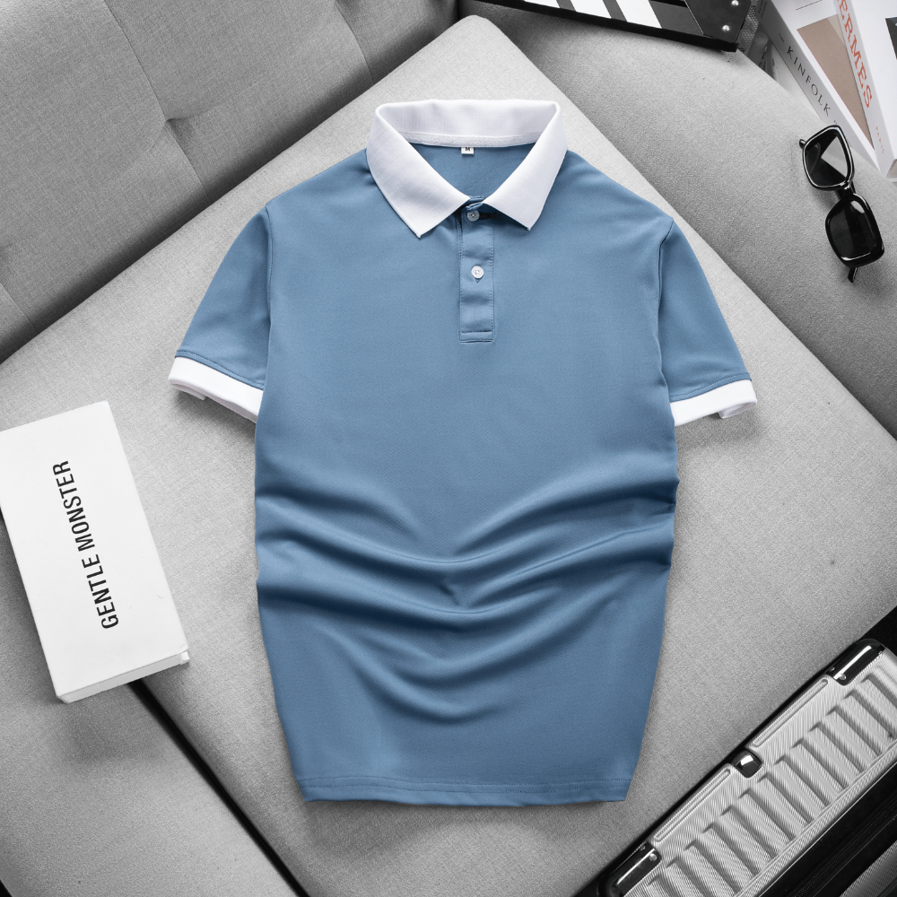 Áo thun polo nam trơn TripleN chất liệu vải cá sấu thoáng mát, phối màu trẻ trung